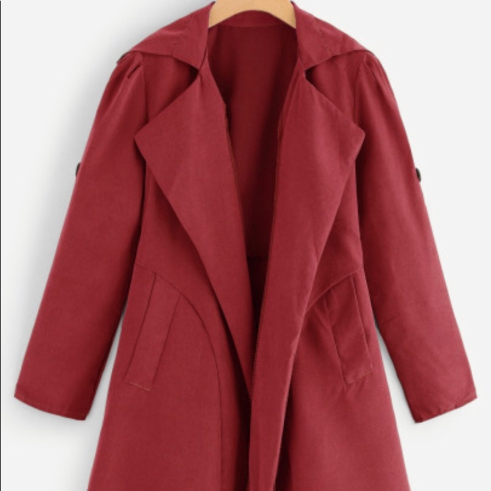 Button Decorated Solid Coat